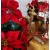 Renifer Złoty brokatowy Dekoracja świąteczna 27 cm